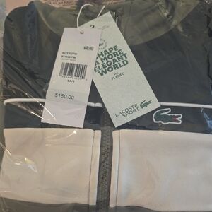Lacoste Sport Black Jacket with White Logo